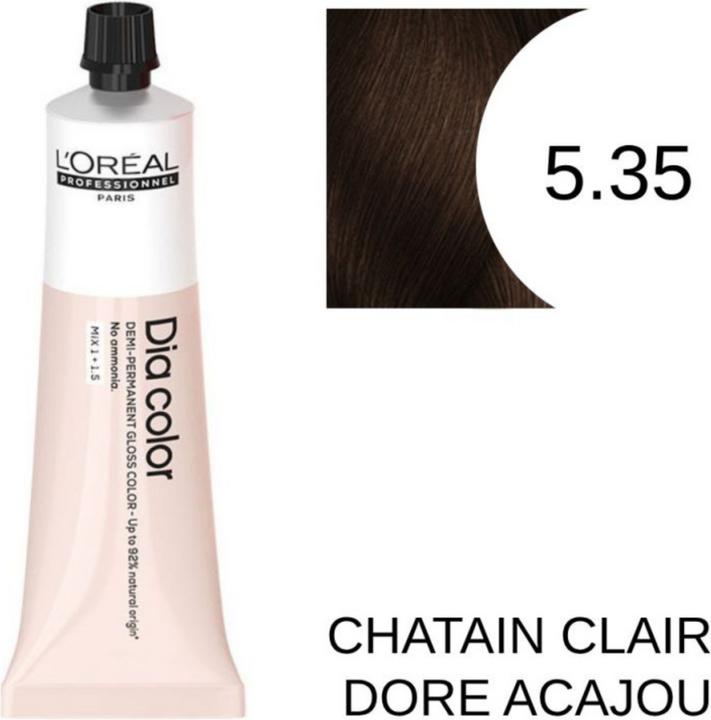 Immagine prodotto L'Oréal Paris Loreal DIA Colour 5.35 Marrone chiaro Oro Mogano 60 ml (5,35 Marrone chiaro, Mogano color oro)