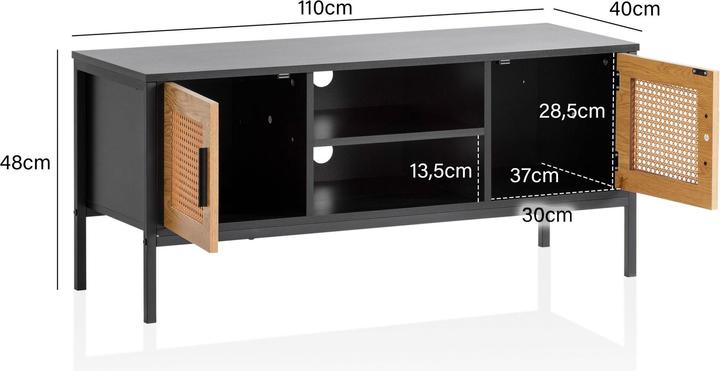 Actual product image FineBuy Lowboard FB100070 MDF black