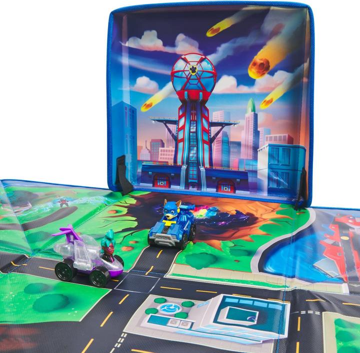 Produktbild Spin Master Paw Patrol: Der Mighty Kinofilm, Pup Squad-Spielunterlagen-Geschenkset mit Mighty Pups Chase und Vee