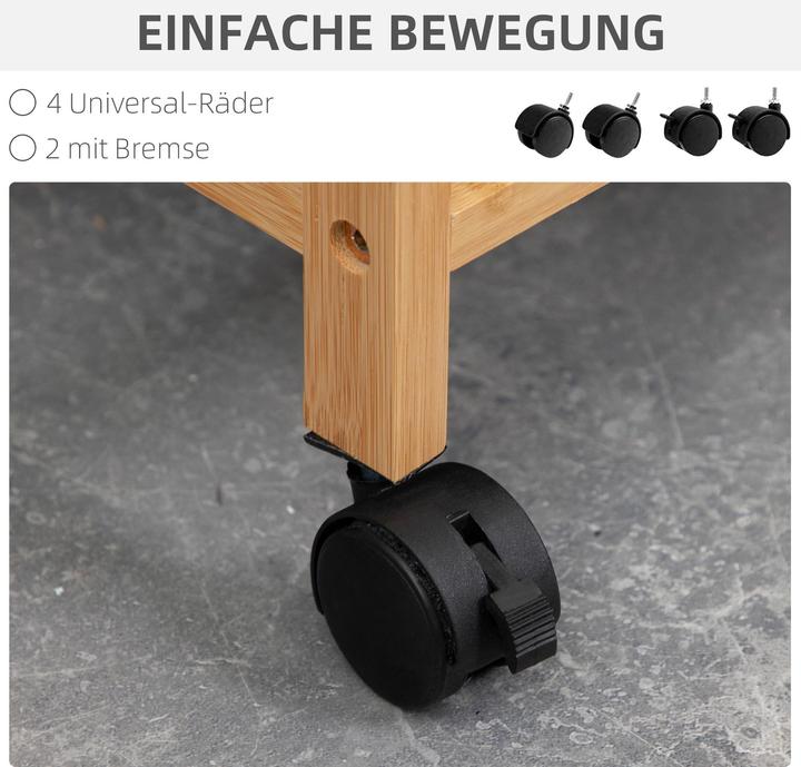Immagine prodotto Homcom Cesto per il bucato con ruote (42 l)
