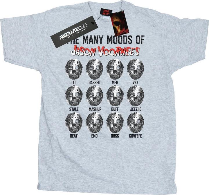 Actual product image Absolute Cult Mens The Many Moods Of Jason Voorhees T-Shirt (3XL)