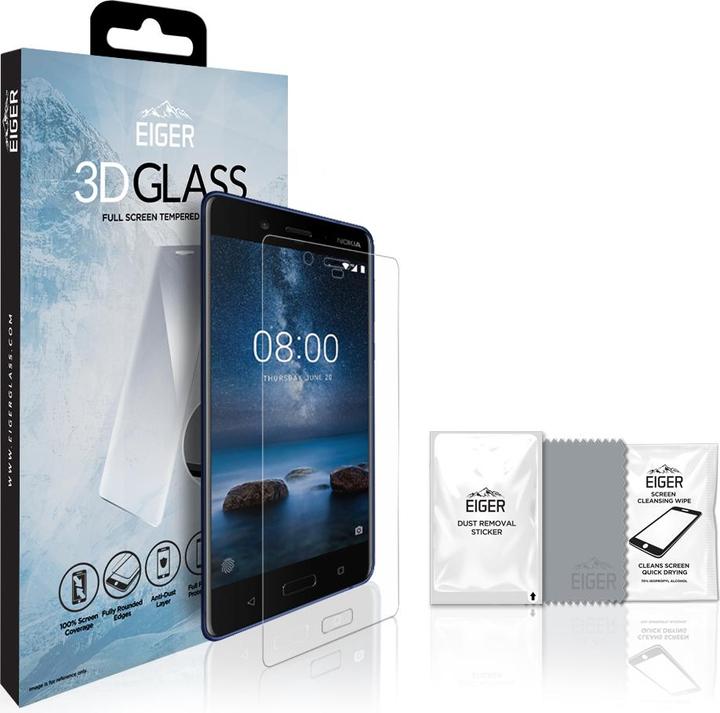 Immagine prodotto Eiger Mountain Glass Clear Edge (1 Pezzo/i, Nokia 8)