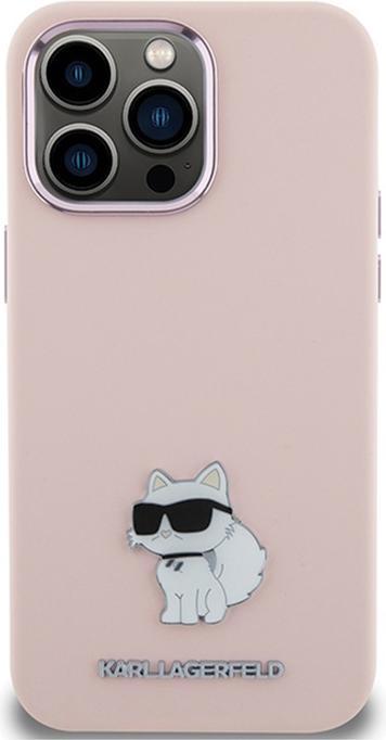 Immagine prodotto Karl Lagerfeld KLHCP15LSMHCNPP iPhone 15 Pro 6.1" różowy/rosa Silicone Choupette Metallo Pin (Apple iPhone 15 Pro)