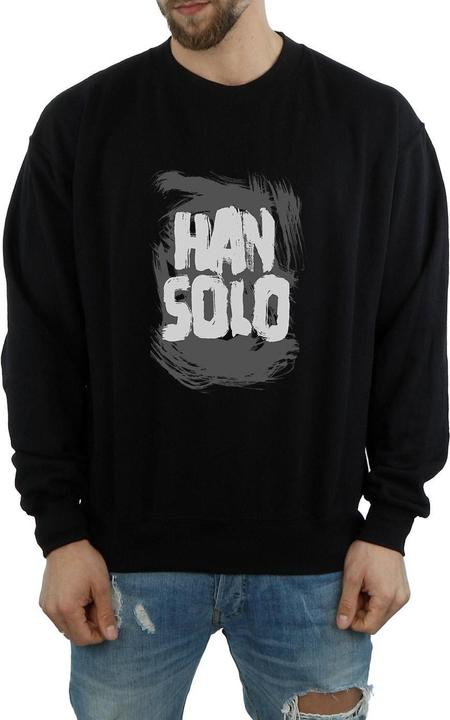 Actual product image Star Wars Mens Han Solo Text Sweatshirt (S)