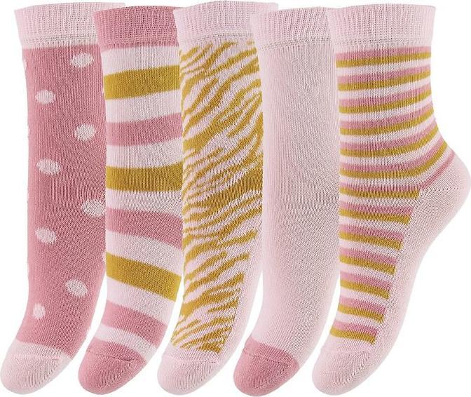 Actual product image Minymo Printed socks set of 5 Light Rose size 31-34 (5-pack, 31 - 34)