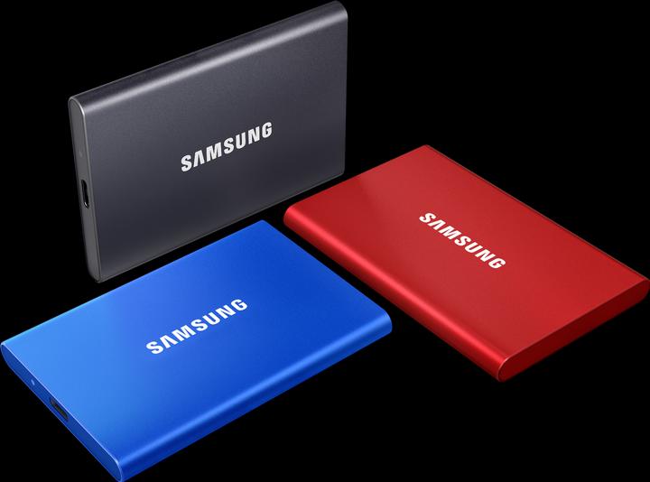 Actual product image Samsung Portable T7 Blue (500 GB)