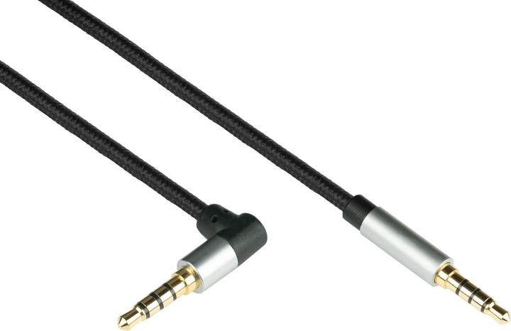 Immagine prodotto Python Cavo di connessione audio di alta qualità, da spina jack a 4 pin da 3,5 mm a spina jack angolata (3 m, Connettore da 3,5 mm (AUX))
