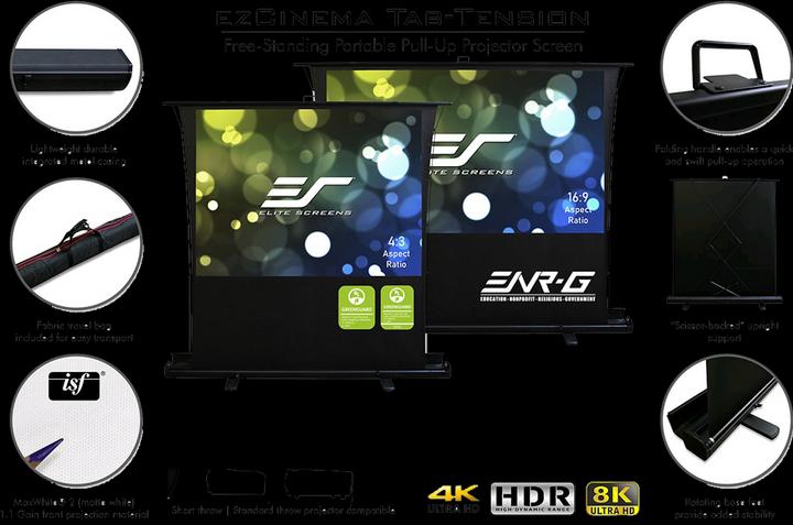 Actual product image Elite Screens ezCinema Tab Tension (80", 16:9)