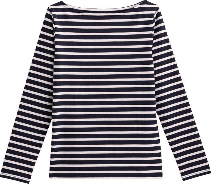 La Redoute Collections Langarmshirt mit U-Boot-Ausschnitt und Streifenmuster