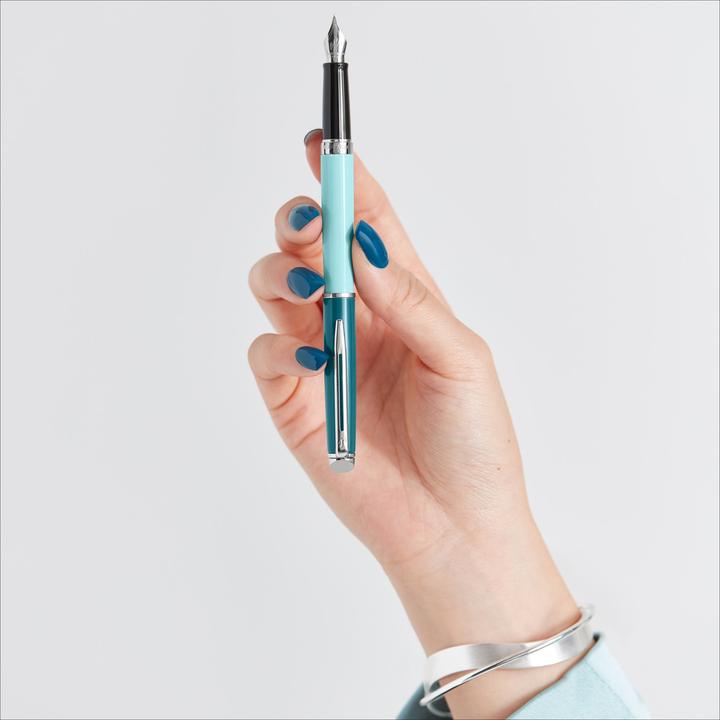 Produktbild Waterman Kugels. Hemisphere Colour Blocking Green C.C. M bl. Geschenkbox (Silber, Grün, 1 x)