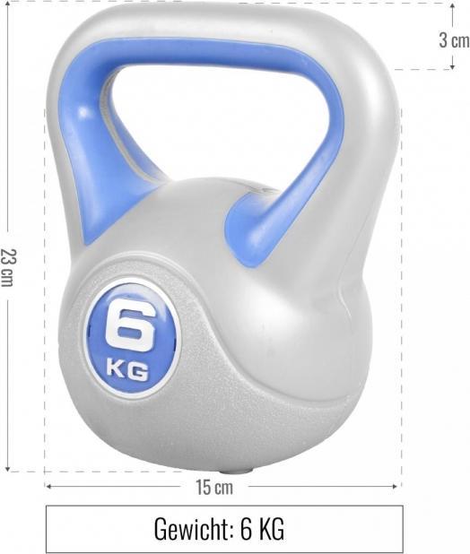 Produktbild Gorilla Sports Kettlebell Stylish (2 x 8 kg, 2 x 6 kg, 2 x 3 kg)