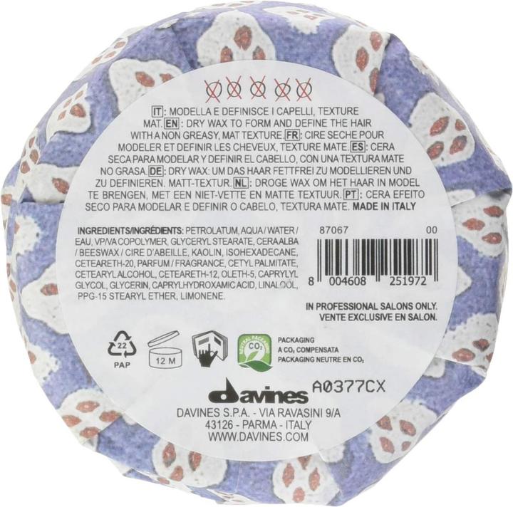 Actual product image Davines Strong Dry (Hair wax, 75 ml)