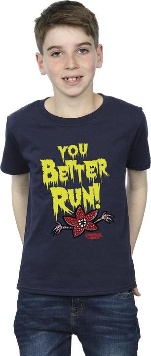 Immagine prodotto Netflix Stranger Things You Better Run Maglietta Ragazzi (140, 146)