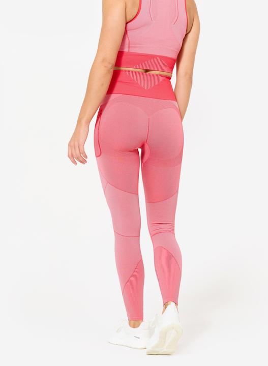 Produktbild Domyos Leggings Damen seamless hohe Taille - rot/rosa (XS)