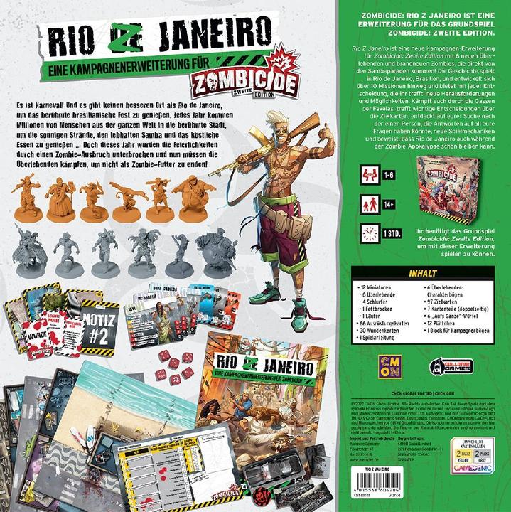 Actual product image Cmon Zombicide 2nd Edition: Rio Z Janeiro - Board Game, for 1-6 players, ages 14+. (German)