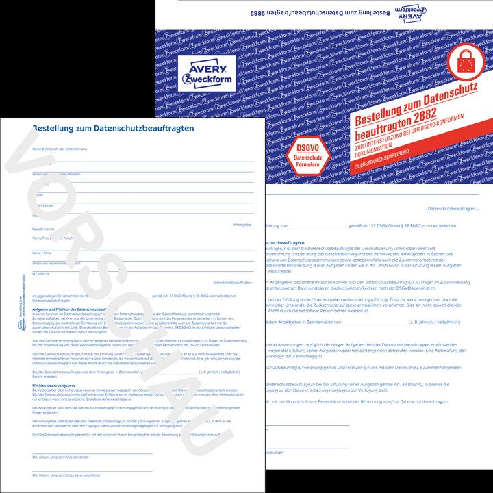 Produktbild Avery Formular Datenschutzbeauftragter (2 x)