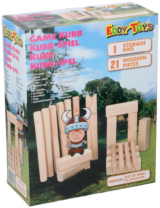 Image du produit Eddy Toys Jeu d'échecs suédois et jeu de Kubb en bois