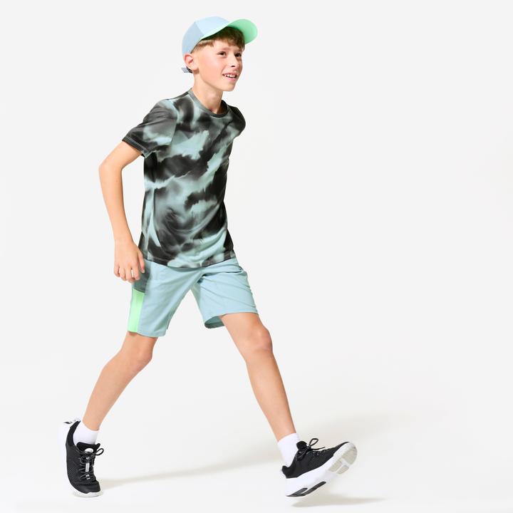Actual product image Decathlon Shorts Sporthose Kinder atmungsaktiv - blau/grün (12, 13, 14)