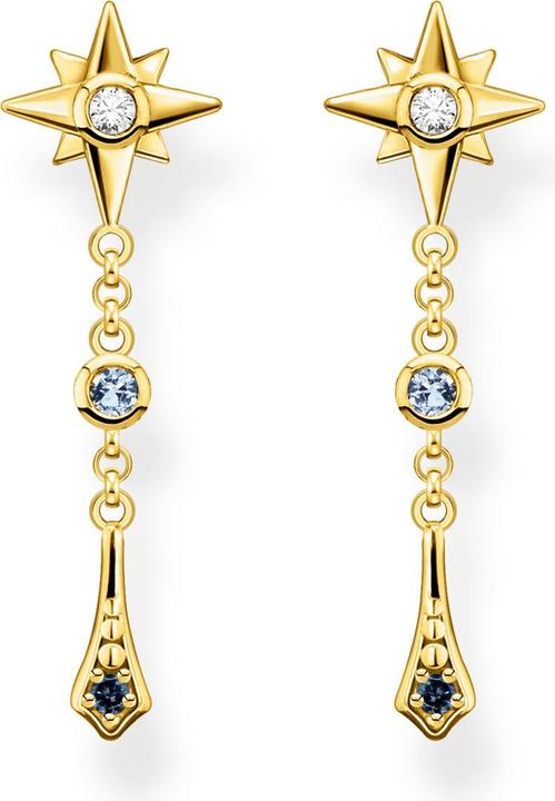 Produktbild Thomas Sabo Ohrhänger Royalty Stern Gold (750 Gelbgold Vergoldung, 925er Silber)