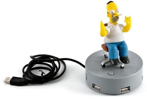 ZLTD Hub USB Simpson 4 ports avec son Homer Simpson