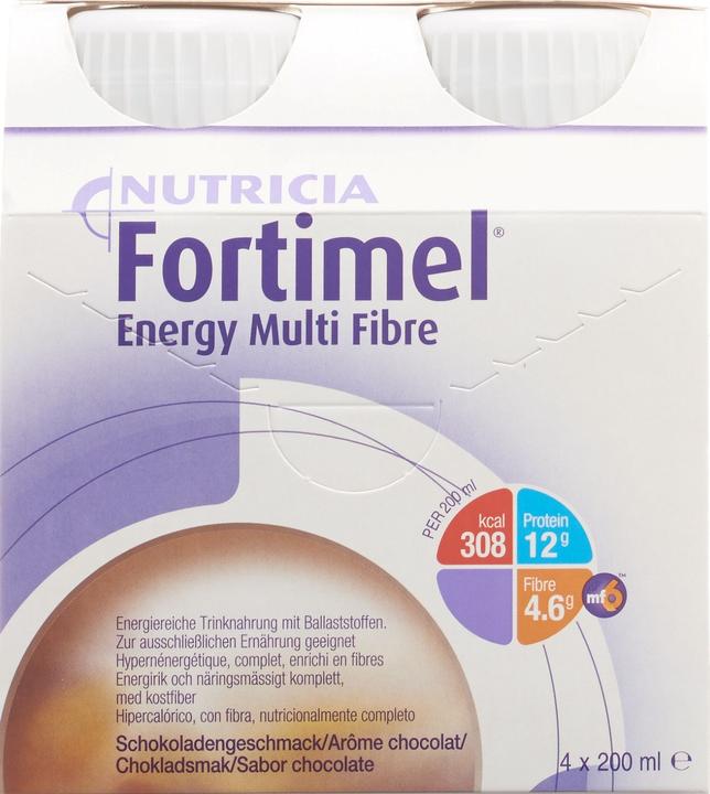 Produktbild Fortimel 1.5 Kcal Multifiber Schokolade (Schokolade, 4 x)