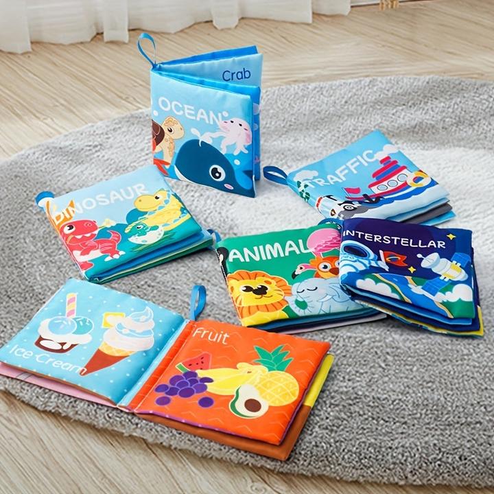 Actual product image Activity Board The first soft cloth book for baby, cloth book, washable baby book, baby cloth book for 0-3 years