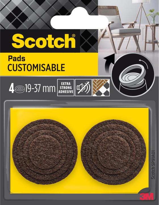 Image du produit Scotch Échelle de pieds de chaise (Planeurs en feutre, 4 pièce(s))