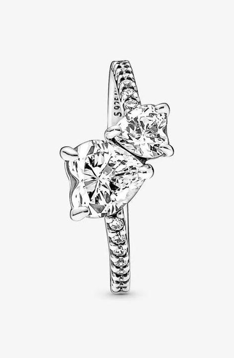 Actual product image Pandora Ring sparkling hearts (54, 925 Silver)