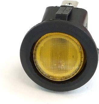 Immagine prodotto Phobya Interruttore a bilanciere rotondo illuminato giallo 1 polo ON/OFF nero