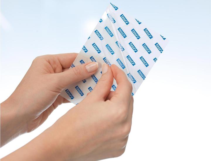 Actual product image tesa TACK double-sided adhesive pads, transparent adhesive strips (1 kg)