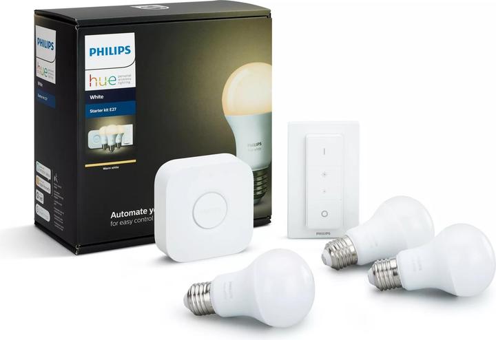 Produktbild Philips Hue White Starterset (E27, 9.50 W, 800 lm, 3 x)