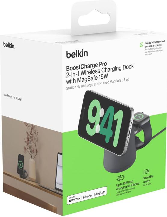 Image du produit Belkin Station de charge BoostCharge Pro 2-en-1 MagSafe (15 W)