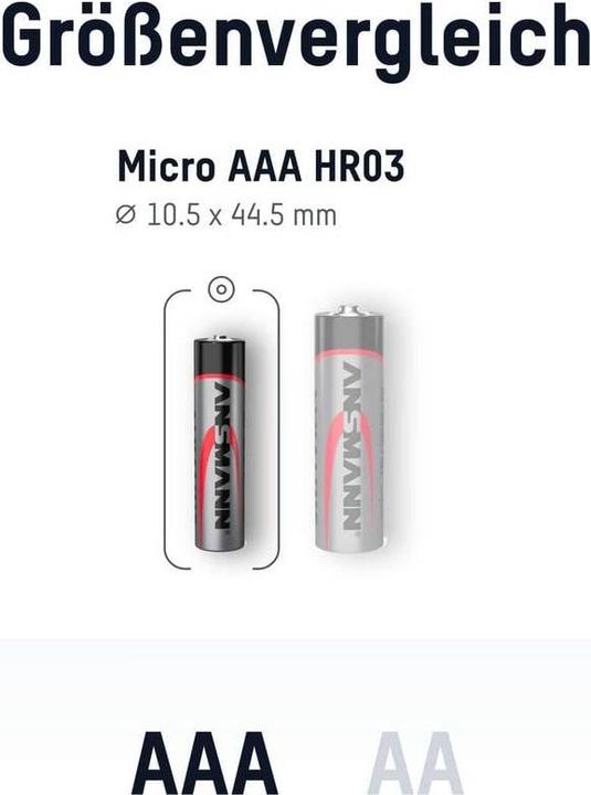 Productafbeelding Ansmann ANS 1521-0039 - Alkaline batterij AAA Micro 100-pack - Batterij (100 Pcs., AAA, 540 mAh)