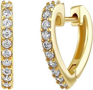 Produktbild Silvego Evelina Clear Cubic Zirconia Heart Earrings DCC1581EWGP Silver/Gold Plated