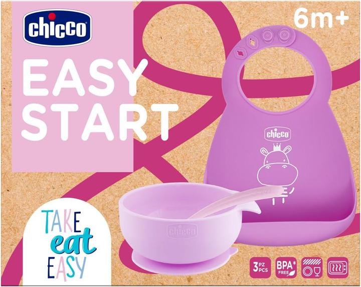 Produktbild Chicco Silikon Mahlzeiten-Set, 3-tlg. - PINK - 6m+