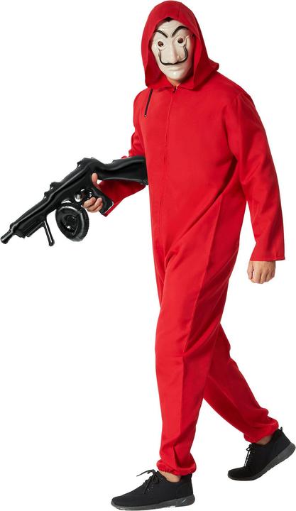Actual product image tectake Unisex Fancy Dress Costume - Masked Bank Robber (S)