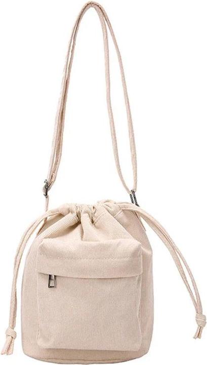 Image du produit Only-Bags.Store Sac Sac à bandoulière Middle Drawstring Bucket Bag Casual Light Youth Crossbody Bag