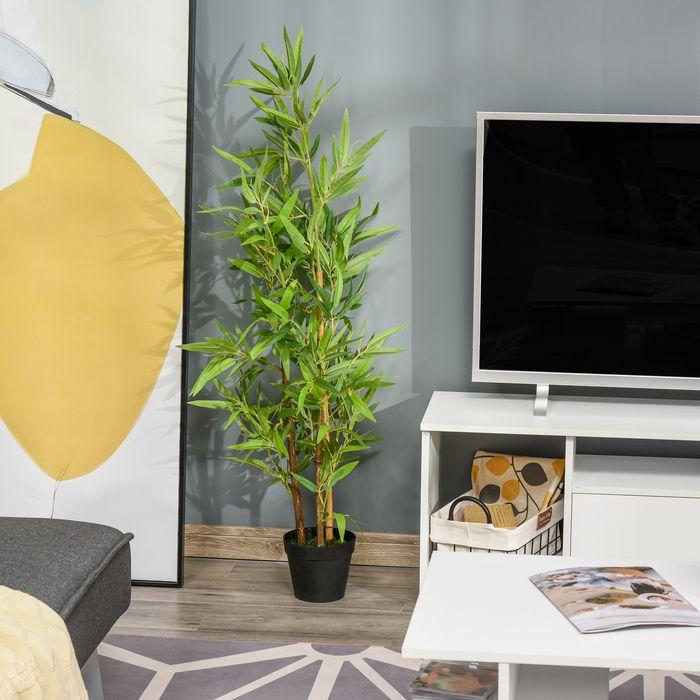 Actual product image Swisshandel24 Artificial Bamboo Artificial Plant Decoration Artificial Tree Decoration 120cm (120 cm)