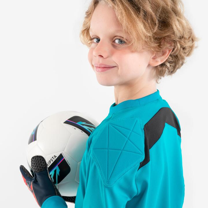 Actual product image Kipsta Kids football goalkeeper jersey - F100 turquoise (8, 9, 10)
