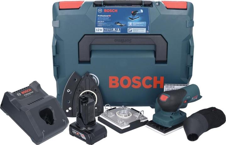 Actual product image Bosch Professional Bosch GSS 12V-13 Professional battery orbital sander 12 V + 1x battery 6.0 Ah + charger + L-BOXX (Sander)