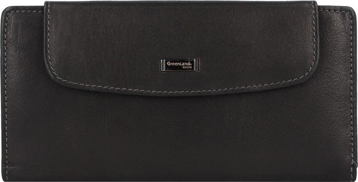 Image du produit Greenland Nature Black Nappa Porte-monnaie en cuir RFID 19 cm