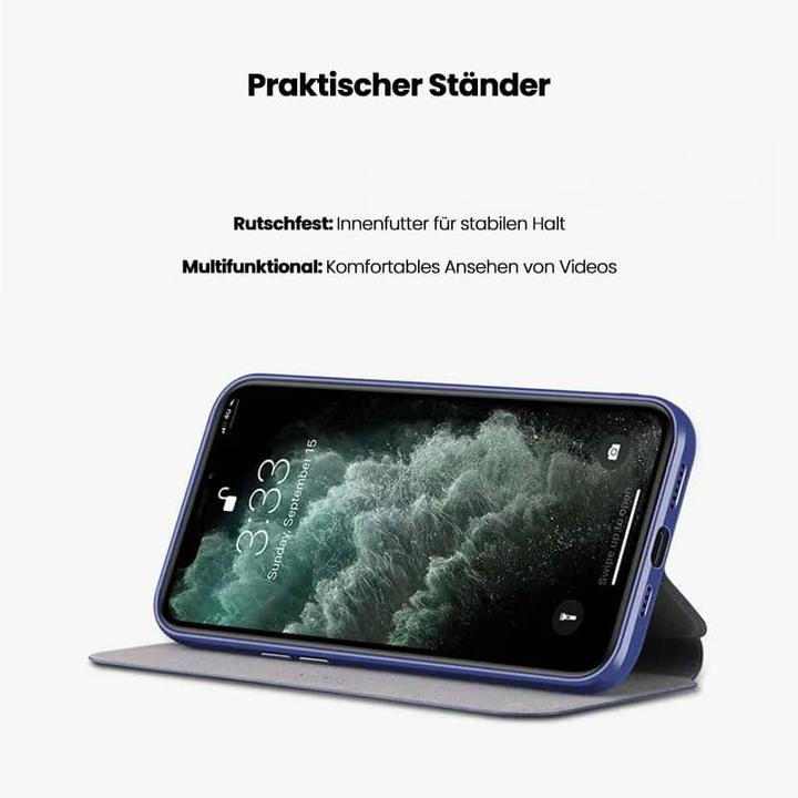 Produktbild X-Level iPhone Xr - FIBColor Flip Etui, Kunstleder, 360° Rundumschutz, Pink (Apple iPhone XR)