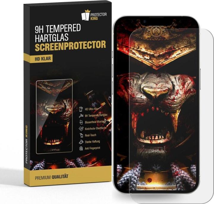 Actual product image Protectorking 3x real tempered 9H armoured glass 3D CLEAR (3 Piece, Apple iPhone 13)