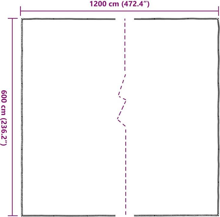 Produktbild VidaXL Transparente Plane mit Ösen 6x12 m Polyethylen durchsichtige Plane (600 x 1200 cm)