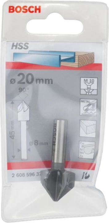 Actual product image Bosch Professional Zubehör PRO Steel HSS countersink, 20 x 45 mm, M10 (8 mm)