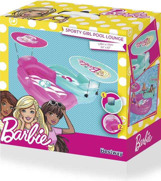 Produktbild Bestway Sporty Girl Pool Lounge, Blue, Pink, Pool lounge, Pattern, Vinyl, 4 yr(s), 10 yr(s)
