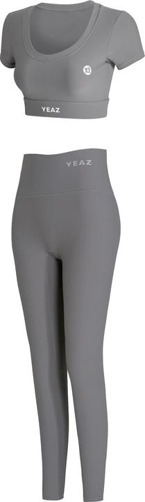 Actual product image Yeaz CLUB LEVEL SET Short Top Leggings L (Grey) (L)