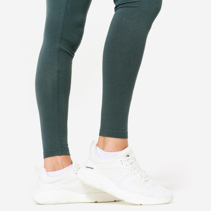 Image du produit Domyos Legging de fitness slim femme, vert kaki (W38)