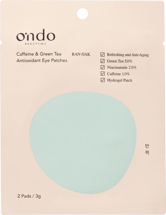 Actual product image Ondo Caffeine & green tea antioxidant eye patches (Patches)