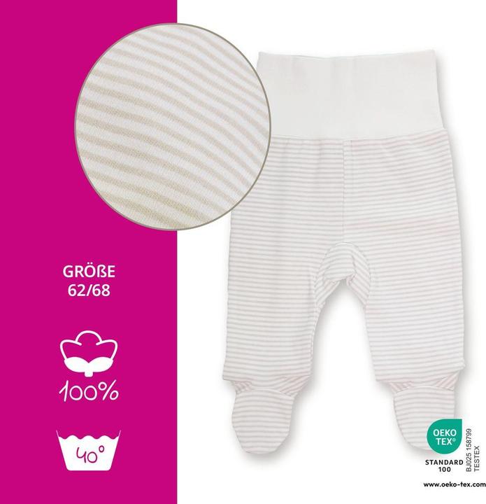 Image du produit La Loona LaLoona culotte bébé paquet de 2 - Stripes - Light Taupe - (62)